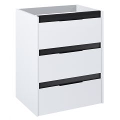 Roca Alpine A857866606 szafka 58.5x45.2x74 cm podumywalkowa wisząca biała-czarna