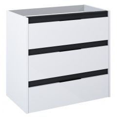 Roca Alpine A857868606 szafka 78.5x45.2x74 cm podumywalkowa wisząca biała-czarna