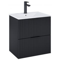 Roca Reef A857954532 szafka 60x45x63.5 cm podumywalkowa wisząca czarna