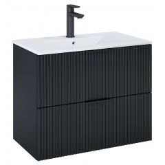 Roca Reef A857955532 szafka 80x45x63.5 cm podumywalkowa wisząca czarna