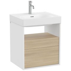 Roca Meridian A858105607 szafka 55x46x56.5 cm podumywalkowa wisząca biała-dąb