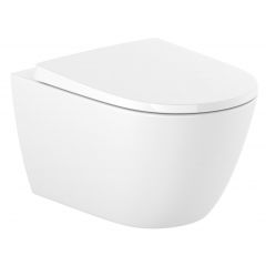 Roca Ona A34668CS00 miska wc wisząca bez kołnierza ze spłukiwaniem wirowym biały połysk