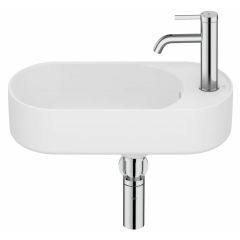 Roca Meridian A327740620 umywalka 50x27.5 cm owalna ścienna biała