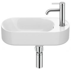 Roca Meridian A327740S00 umywalka 50x27.5 cm owalna ścienna biała