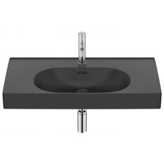 Roca Meridian A327745080 umywalka 80x46 cm prostokątna ścienna-meblowa czarna