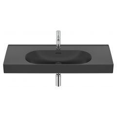 Roca Meridian A327746080 umywalka 100x46 cm prostokątna ścienna-meblowa czarna