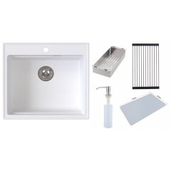 Ruvetti Absol 60 3001ABWH60W zlewozmywak granitowy 56x50 cm biały
