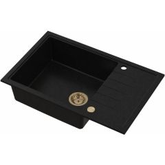 Ruvetti Axel 3001AXFB160XLWPVDCH zlewozmywak granitowy 78x50 cm czarny