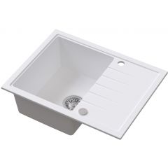 Ruvetti Axel 3001AXWH120W zlewozmywak granitowy 65x50 cm biały