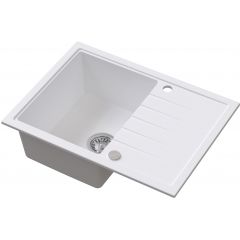 Ruvetti Axel 3001AXWH140W zlewozmywak granitowy 68x49.5 cm biały