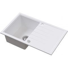 Ruvetti Axel 3001AXWH160W zlewozmywak granitowy 79x50 cm biały