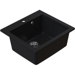 Ruvetti Ditto 3001DBC50W zlewozmywak granitowy 49x45 cm czarny