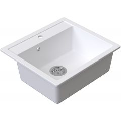 Ruvetti Ditto 3001DWH60W zlewozmywak granitowy 56x51 cm biały