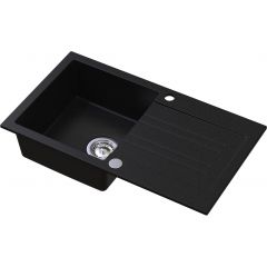 Ruvetti Pino 3001PIBC160W zlewozmywak granitowy 77x44 cm czarny