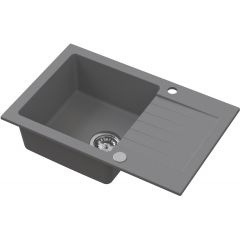 Ruvetti Pineko 3001PNGR140W zlewozmywak granitowy 68x44.2 cm szary/grafitowy/onyx