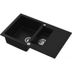 Ruvetti Signum 3001SBC1560W zlewozmywak granitowy 79x49.5 cm czarny