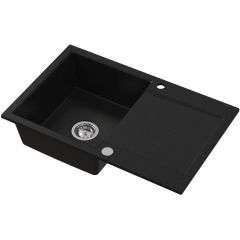 Ruvetti Signum 3001SBC160W zlewozmywak granitowy 79x50 cm czarny