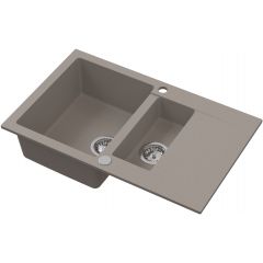 Ruvetti Signum 3001SBE1560W zlewozmywak granitowy 79x49.5 cm beżowy