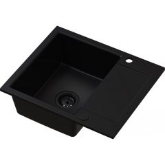 Ruvetti Signum 3001SFB120W zlewozmywak granitowy 59x50 cm czarny