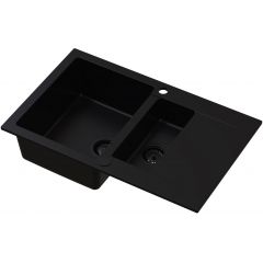 Ruvetti Signum 3001SFB1560W zlewozmywak granitowy 79x49.5 cm czarny