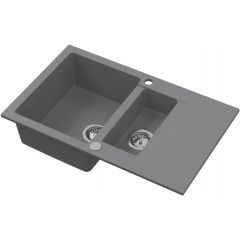 Ruvetti Signum 3001SGR1560W zlewozmywak granitowy 79x49.5 cm szary/grafitowy/onyx