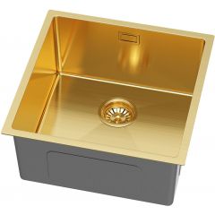 Ruvetti Stelio 5001SPVDGOLD50P zlewozmywak stalowy 44x44 cm złoty