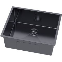 Ruvetti Stelio 5001SPVDGRF60P zlewozmywak stalowy z syfonem 54x44 cm grafit