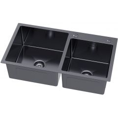 Ruvetti Linar 5002LPVDGRF260W zlewozmywak z dozownikiem 78x45 cm grafit