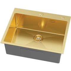 Ruvetti Masivo 5002MPVDGOLD60W zlewozmywak stalowy 60x50 cm złoty