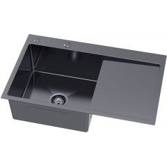 Ruvetti Masivo 5002MPVDGRF160WL zlewozmywak z dozownikiem 78x49 cm grafit