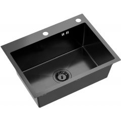 Ruvetti Look 5003LPVDBL60W zlewozmywak stalowy 58x45 cm czarny