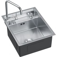 Ruvetti Larso KSLARSO404050BS zlewozmywak z baterią stal/stal