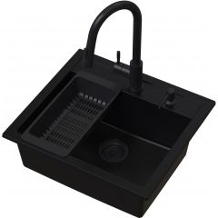 Ruvetti Frigo LP3200FR5651FBW zlewozmywak z baterią i akcesoriami czarny/czarny