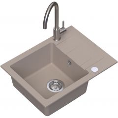 Ruvetti Minimini+ LP3200MM58440BEW zlewozmywak z baterią beżowy/stal
