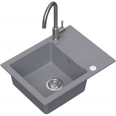 Ruvetti Minimini+ LP3200MM58440GRW zlewozmywak z baterią szary/stal