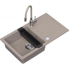 Ruvetti Natu Maxi LP3200NM7744BEW zlewozmywak z baterią i akcesoriami beżowy/stal