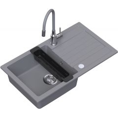 Ruvetti Natu Maxi LP3200NM7744GRW zlewozmywak z baterią i akcesoriami szary/stal