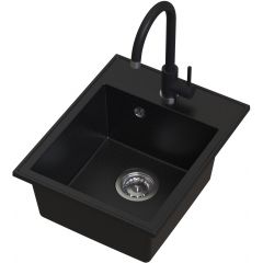 Ruvetti Tito Box LP3200TB4050BCW zlewozmywak z baterią czarny/czarny