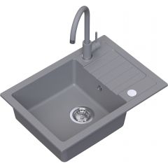 Ruvetti Tito Compact LP3200TC6244GRW zlewozmywak z baterią i akcesoriami szary/