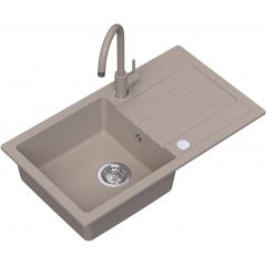 Ruvetti Tito Maxi LP3200TM7744BEW zlewozmywak z baterią i akcesoriami beżowy/beżowy