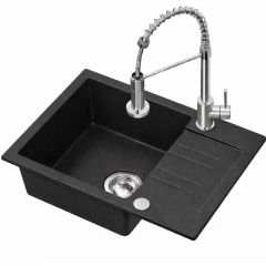 Ruvetti Cooksy Chef LPCC6244BCSE zlewozmywak z baterią czarny/stal