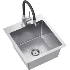 Ruvetti Look LPLOOK405200BSS zlewozmywak z baterią stal/stal