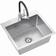 Ruvetti Look LPLOOK505200BSS zlewozmywak z baterią stal/stal