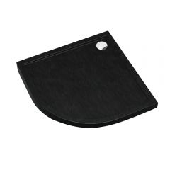 Schedline Sharper Black Stone 3SS1O9090CST brodzik półokrągły 90x90 cm czarny