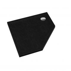 Schedline Sharper Black Stone 3SS1PK8080CST brodzik pięciokątny 80x80 cm czarny