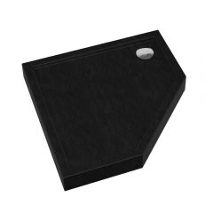 Schedline Cameron Black Stone 3STC1PK8080CST brodzik pięciokątny 80x80 cm czarny