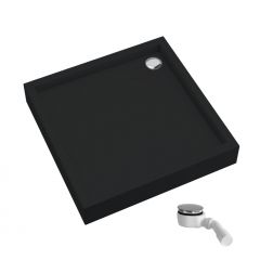 Schedline Favory Plus Black Mat 3STF1K9090CMG brodzik kwadratowy z syfonem 90x90 cm czarny