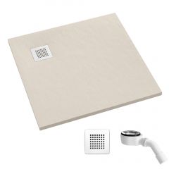 Schedpol Kalait Cashmere Stone 33101PKSTM2 brodzik kwadratowy 90x90 cm beżowy