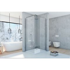 Sea-Horse Creative BKP257T1214 kabina prysznicowa walk-in 140x120 cm prostokątna chrom połysk/szkło przezroczyste