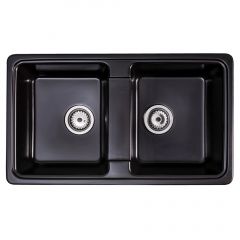 Sink Quality Sapphire SAPC2KBOX zlewozmywak granitowy 79.5x46 cm
